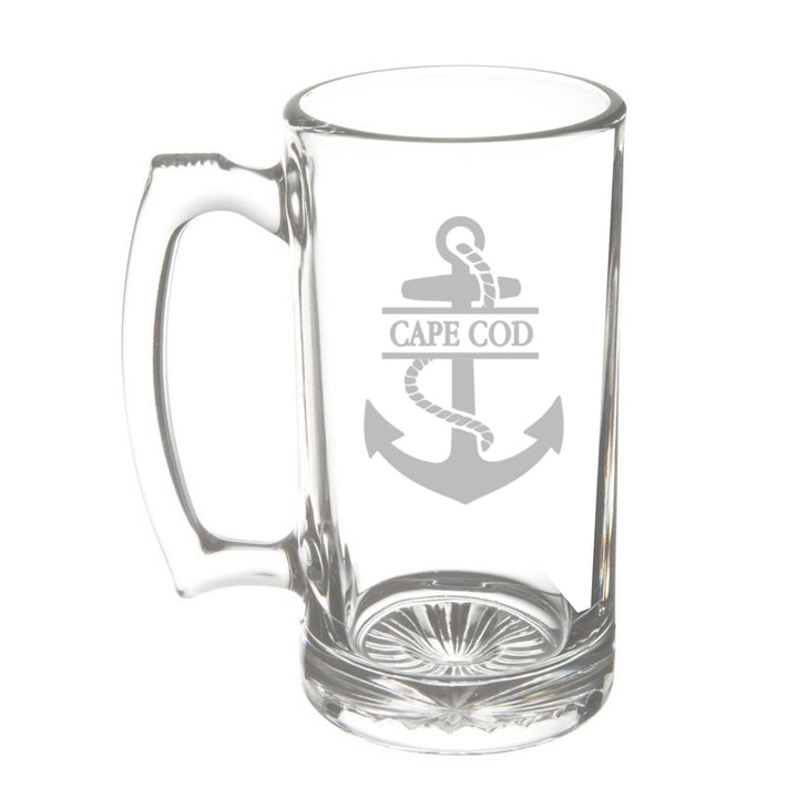 GLASSWARE - Anchor w Town Name: Stemless Wine Glass