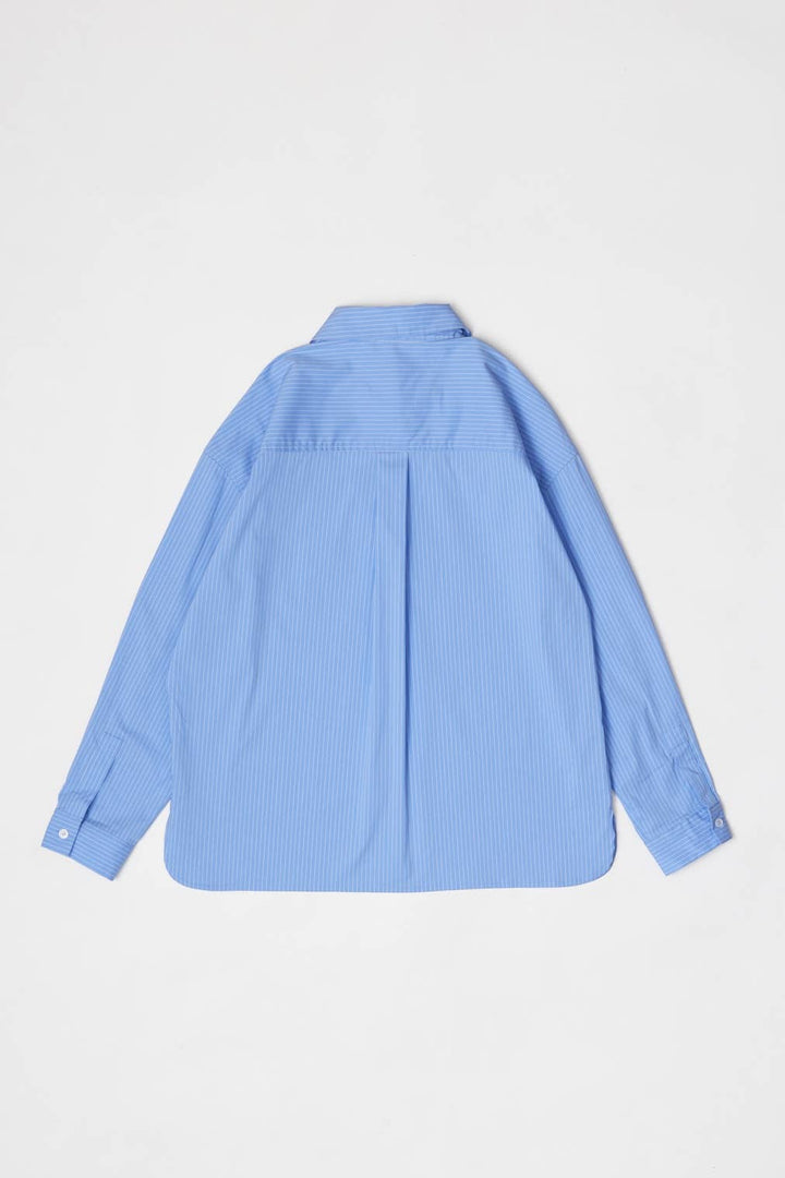 The Annalise Top | Pinstripe Button-Down Top: BLUE/WHITE / MEDIUM