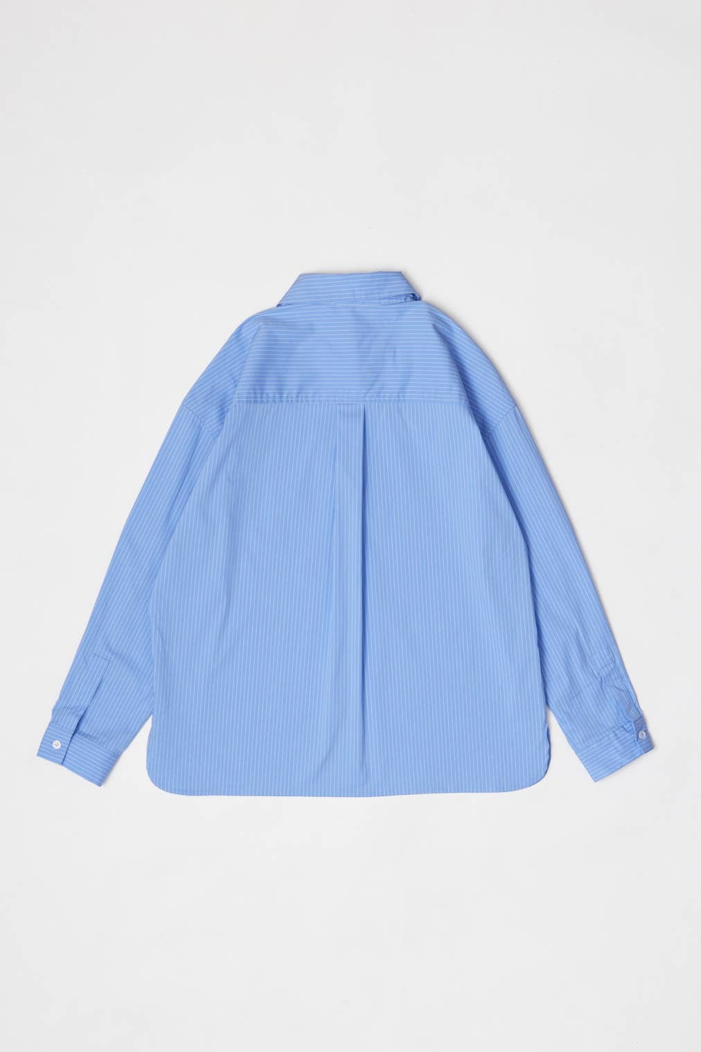 The Annalise Top | Pinstripe Button-Down Top: BLUE/WHITE / LARGE