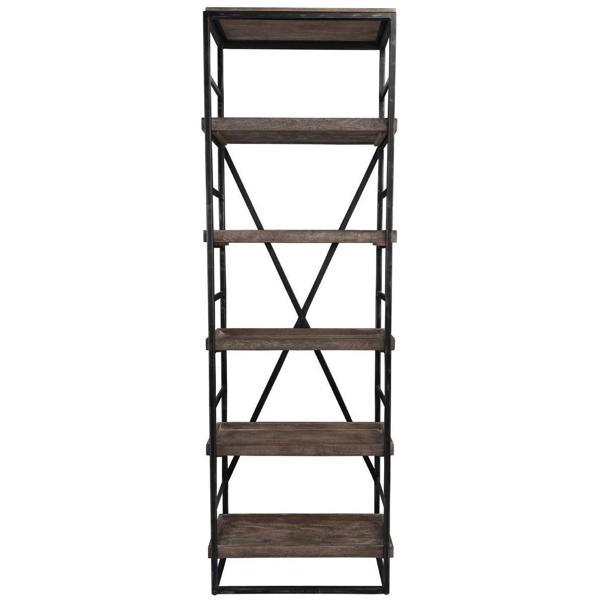 Evan - Single Bookshelf - Olive Brown