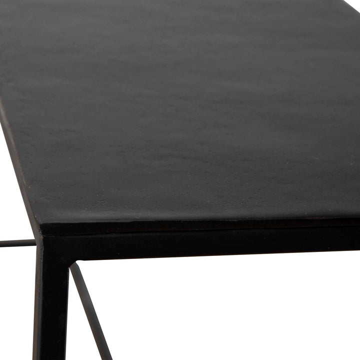 Coreene - Large Industrial Console Table - Black