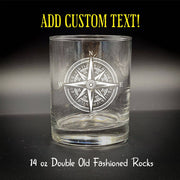 Compass 14 oz Double Old Fashioned: No Custom text