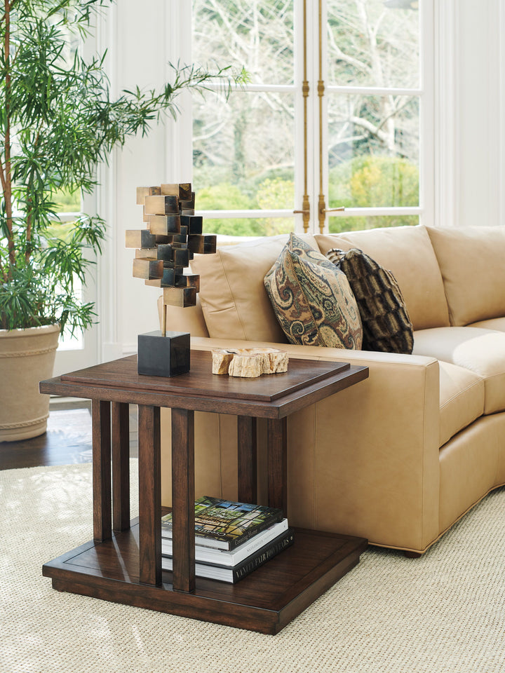 Silverado - Alvarado Rectangular End Table - Dark Brown