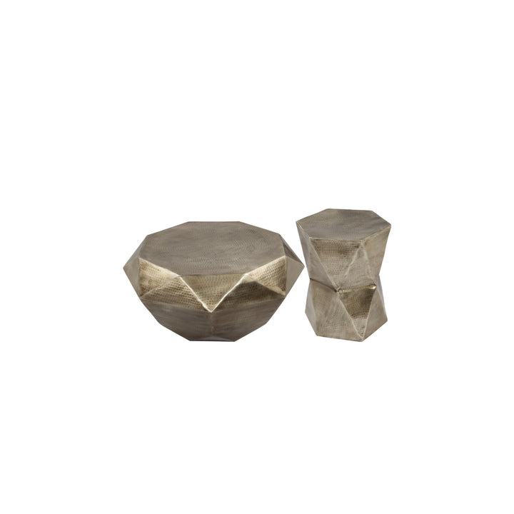 Olivia - Side Table - Hammered Gold