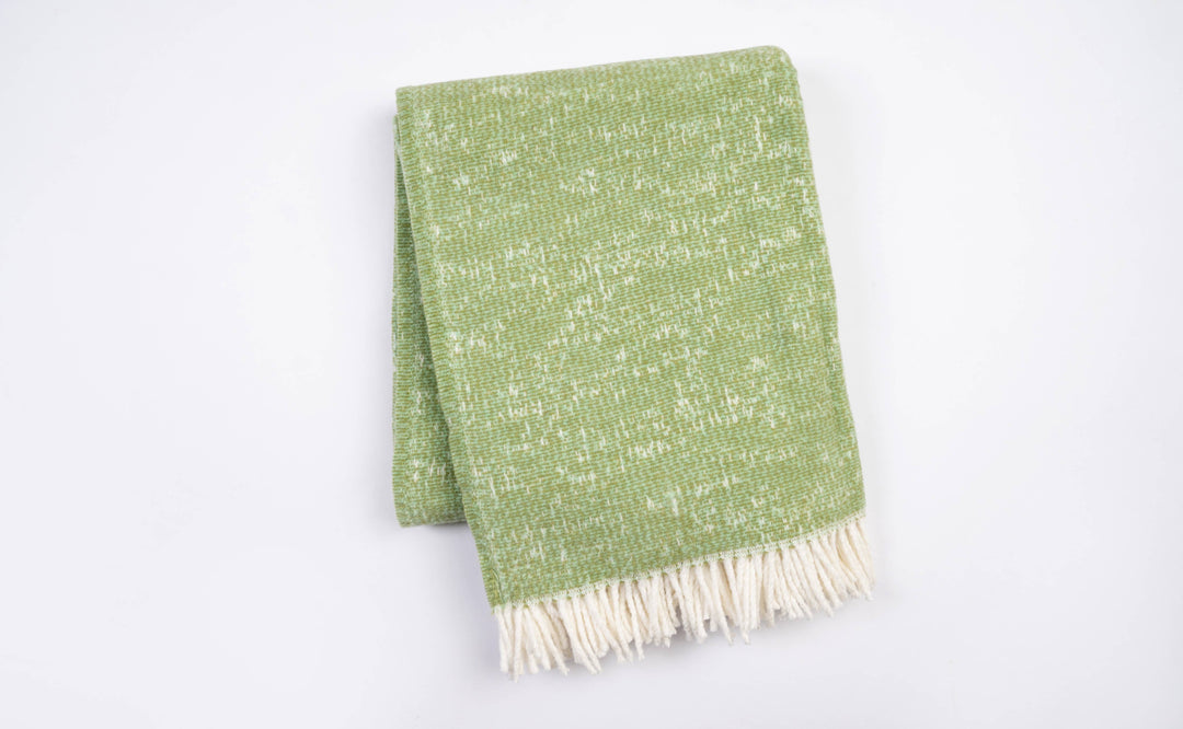 324 - Celestial Plush Throw with Ivory Fringe - 55" x 70": Light Blue