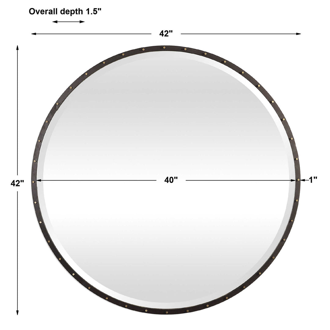 Benedo - Round Mirror - Black