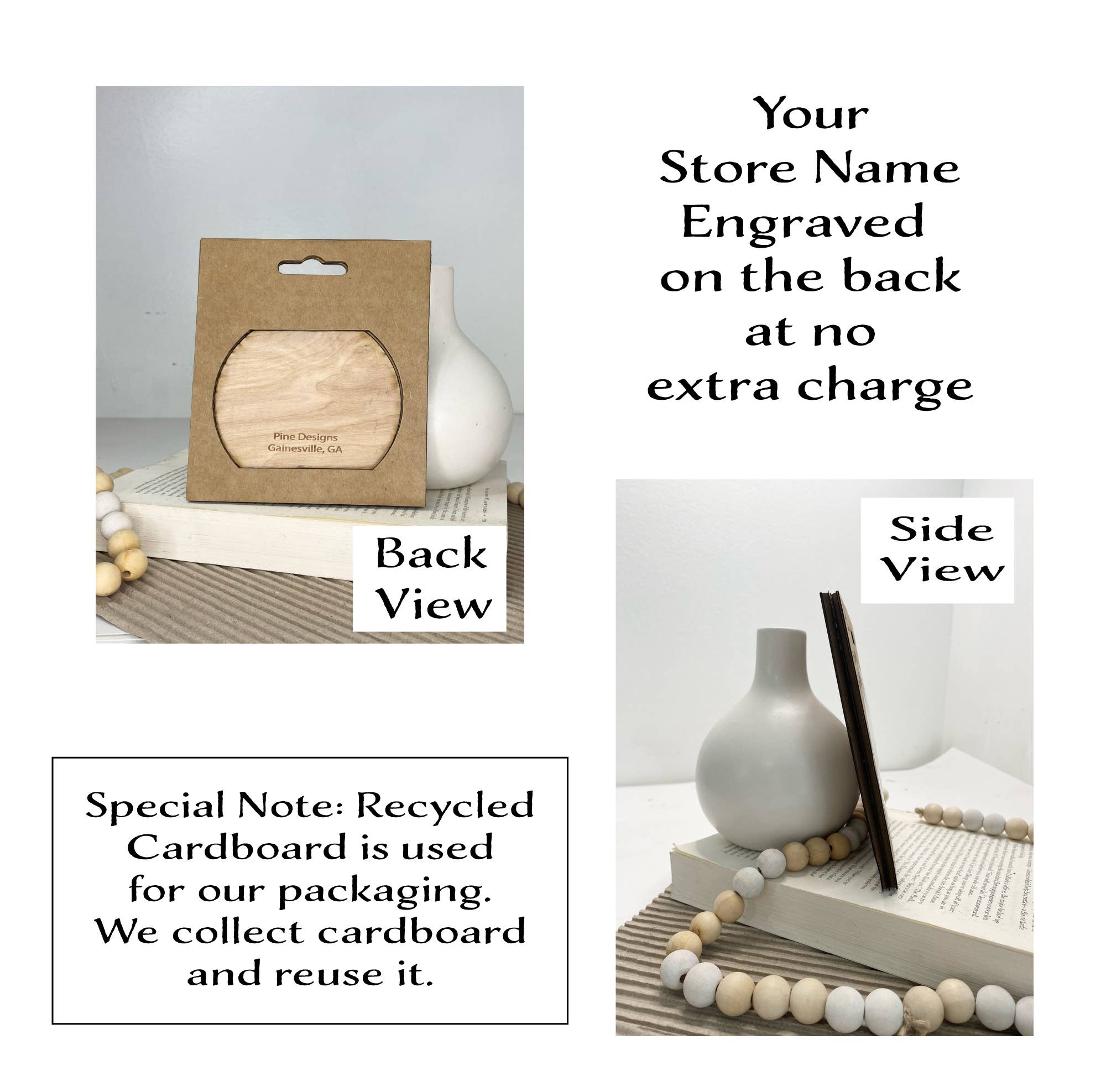 Ornament - "Any" Zip Code Home Keepsake Gift Tag: Your Store Name Engraved