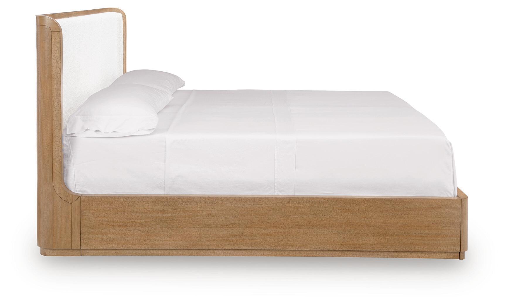 Pamaria - King Upholstered Bed - Light Brown