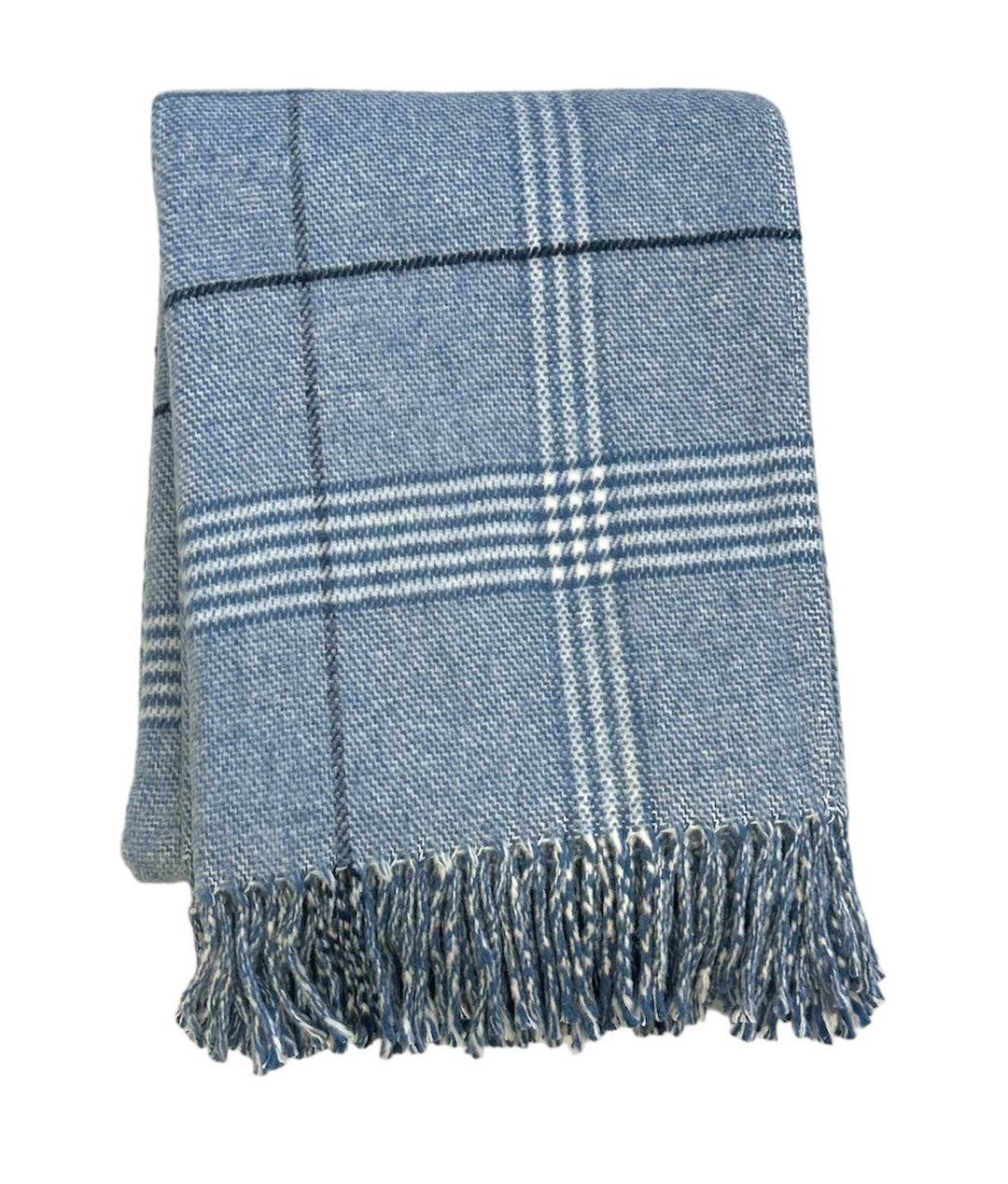408 - Windowpane Plaid Throw: Stone