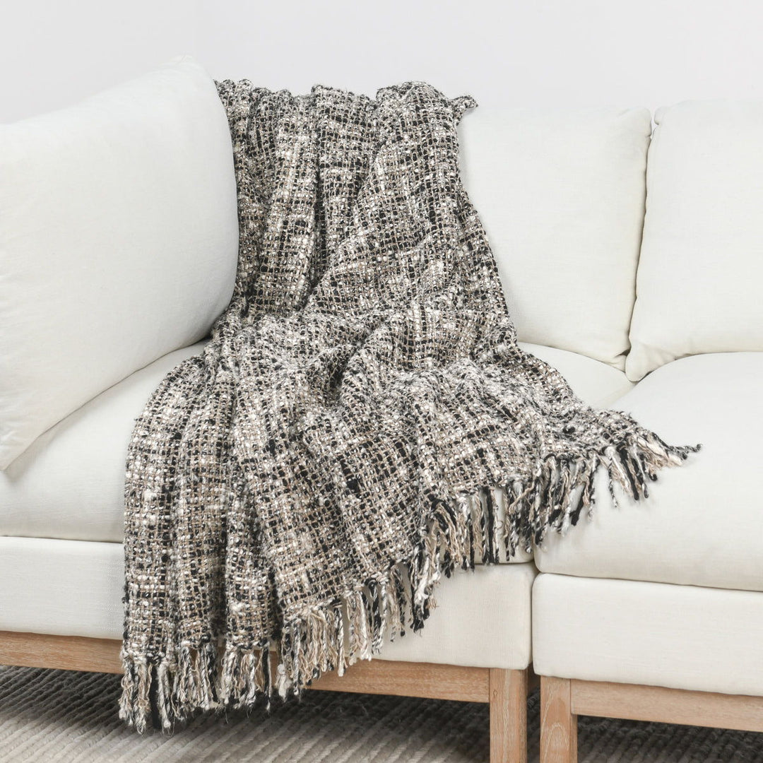 Throws - TC Porter Throw - Black/Ivory
