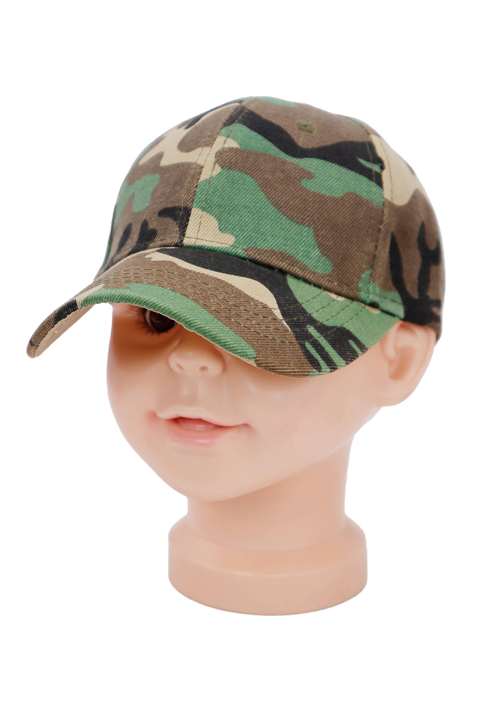 Kids Twill Acrylic Velcro Back Baseball Cap: Black / One Size