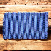 966 The "Original" Handcrafted Woven Maine Lobster Rope Door Mat, Solid Color Selections: Royal Blue #806 / Small 18" x 30"