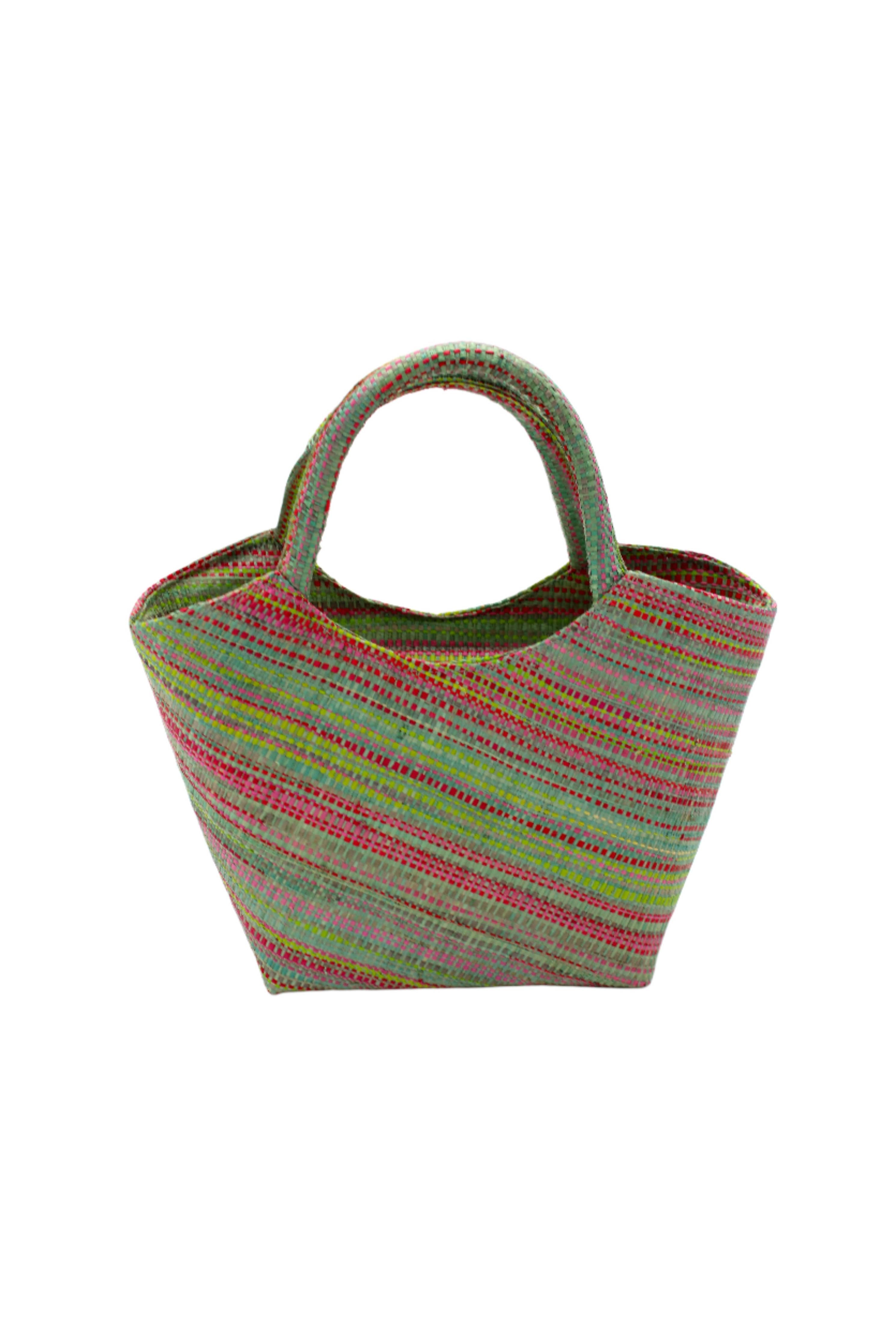 Little Betty Mini Straw Purse Zippered Handbag: Black