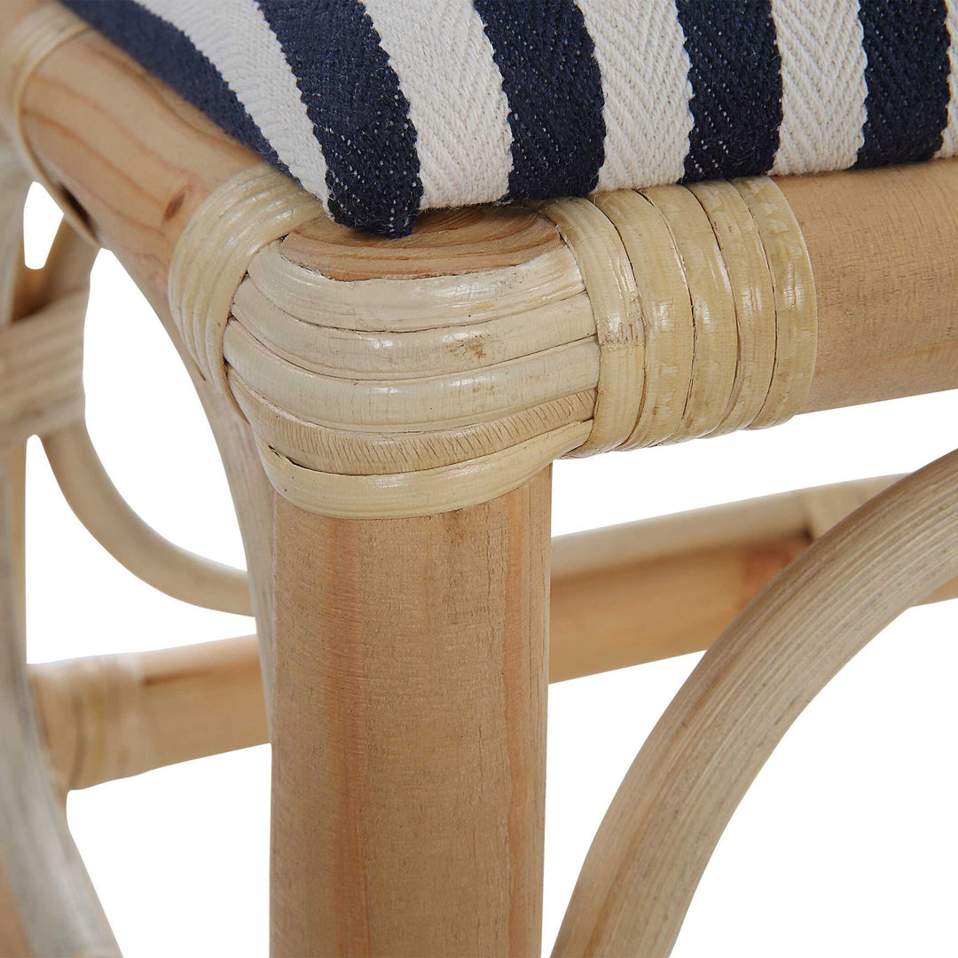 Laguna - Small Striped Bench - Light Brown