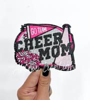 Cheer Mom sport sequin embroidery patch iron on