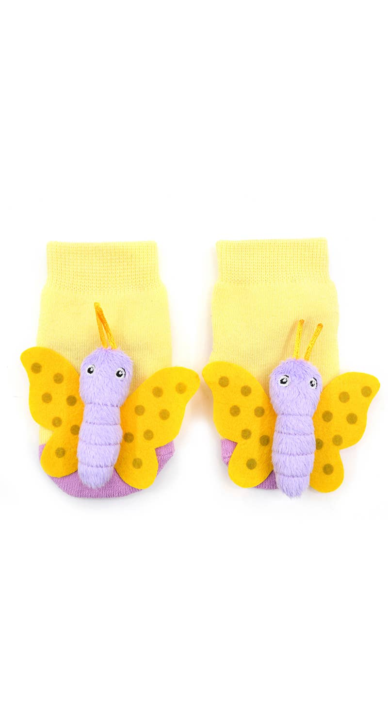 Butterfly Boogie Toes Rattle Socks: 0 - 1 Y