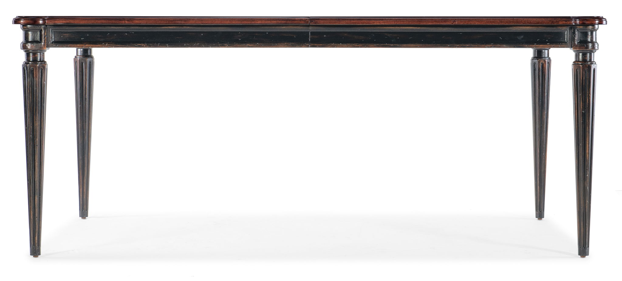 Charleston - Rectangle Leg Dining Table With 2-22" leaves - Dark Brown