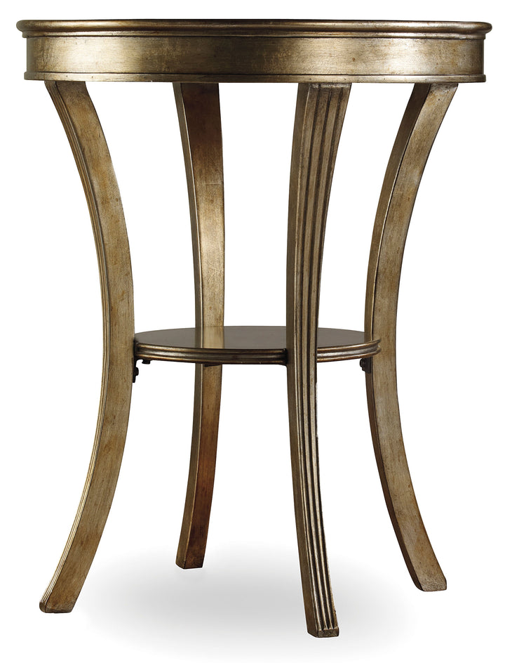 Sanctuary - Round Mirrored Accent Table - Visage