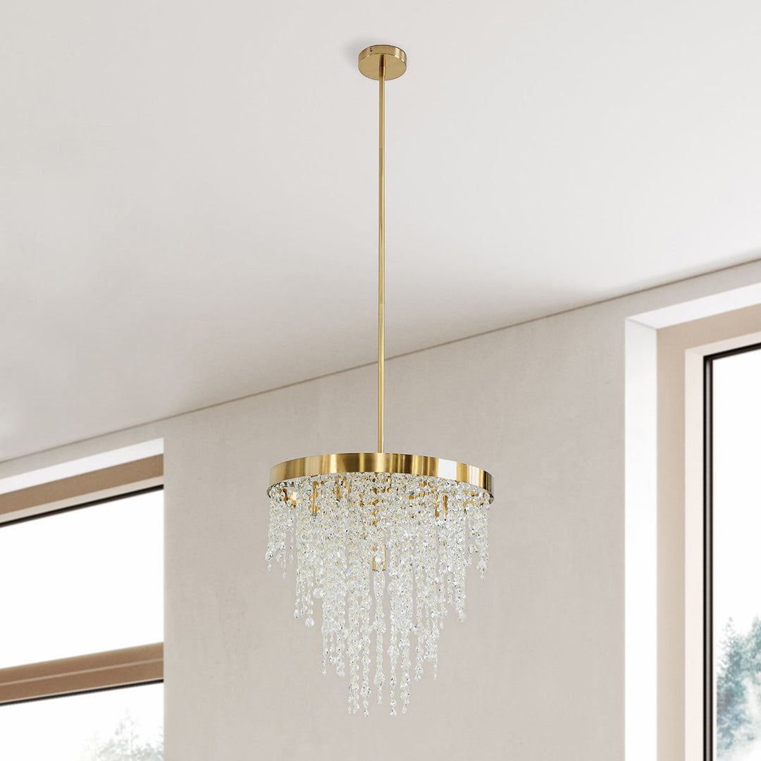 Juniper - Chandelier - Clear/Brass