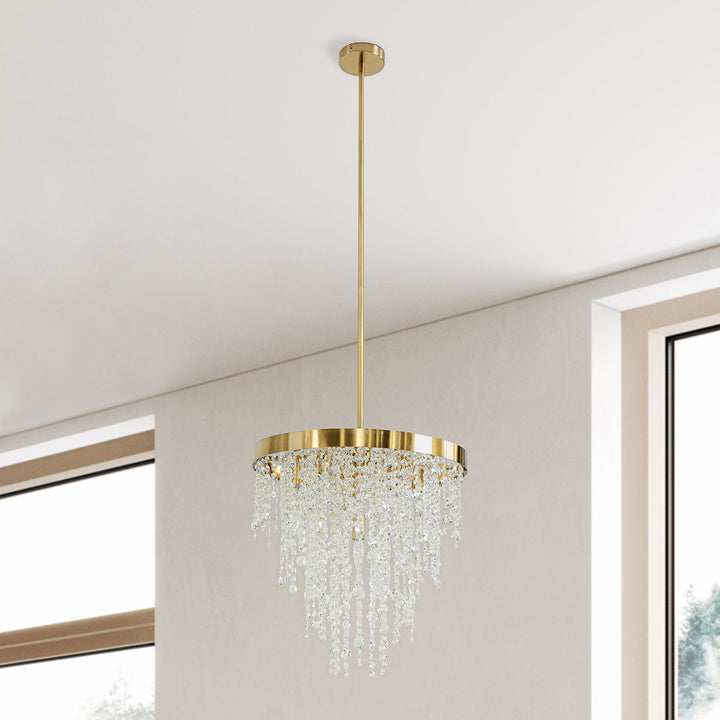 Juniper - Chandelier - Clear/Brass