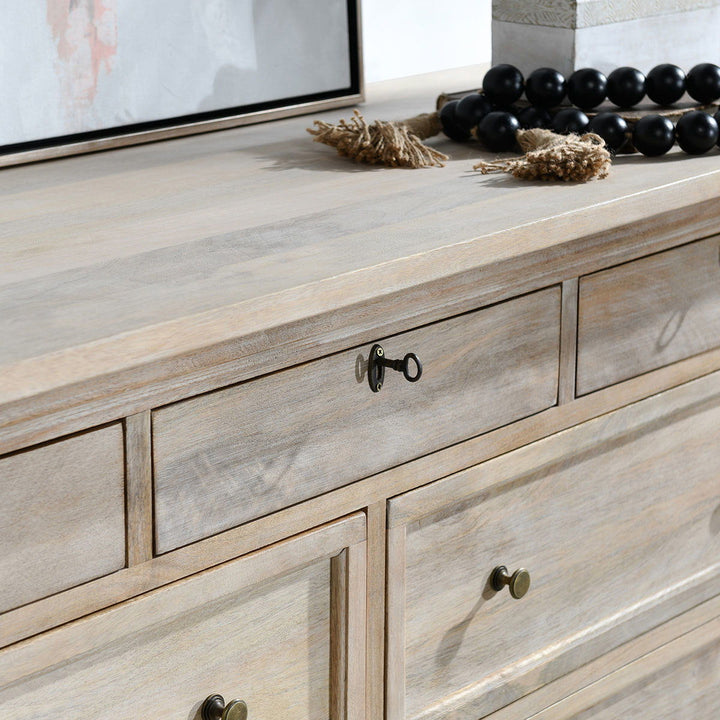 Adelaide - 9 Drawer Dresser - Natural White