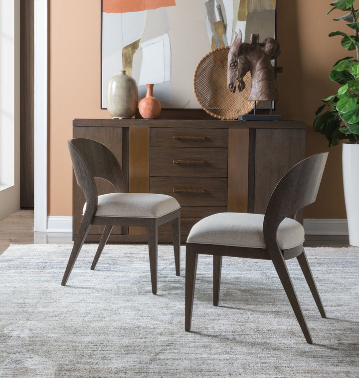 Andare - Dining Side Chair - Dark Brown / Gray