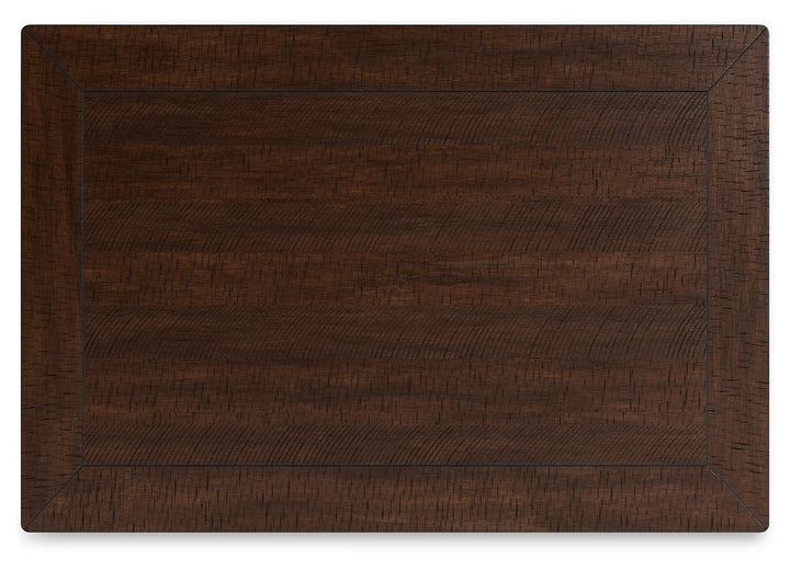 Valebeck - Rect Dining Room Counter Table With Wine Rack