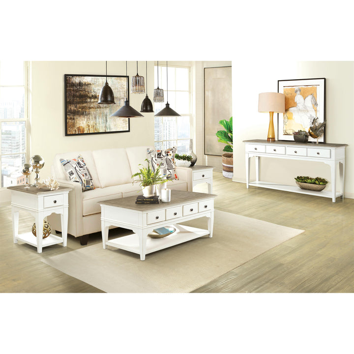 Myra - Leg Side Table - Natural / Paperwhite