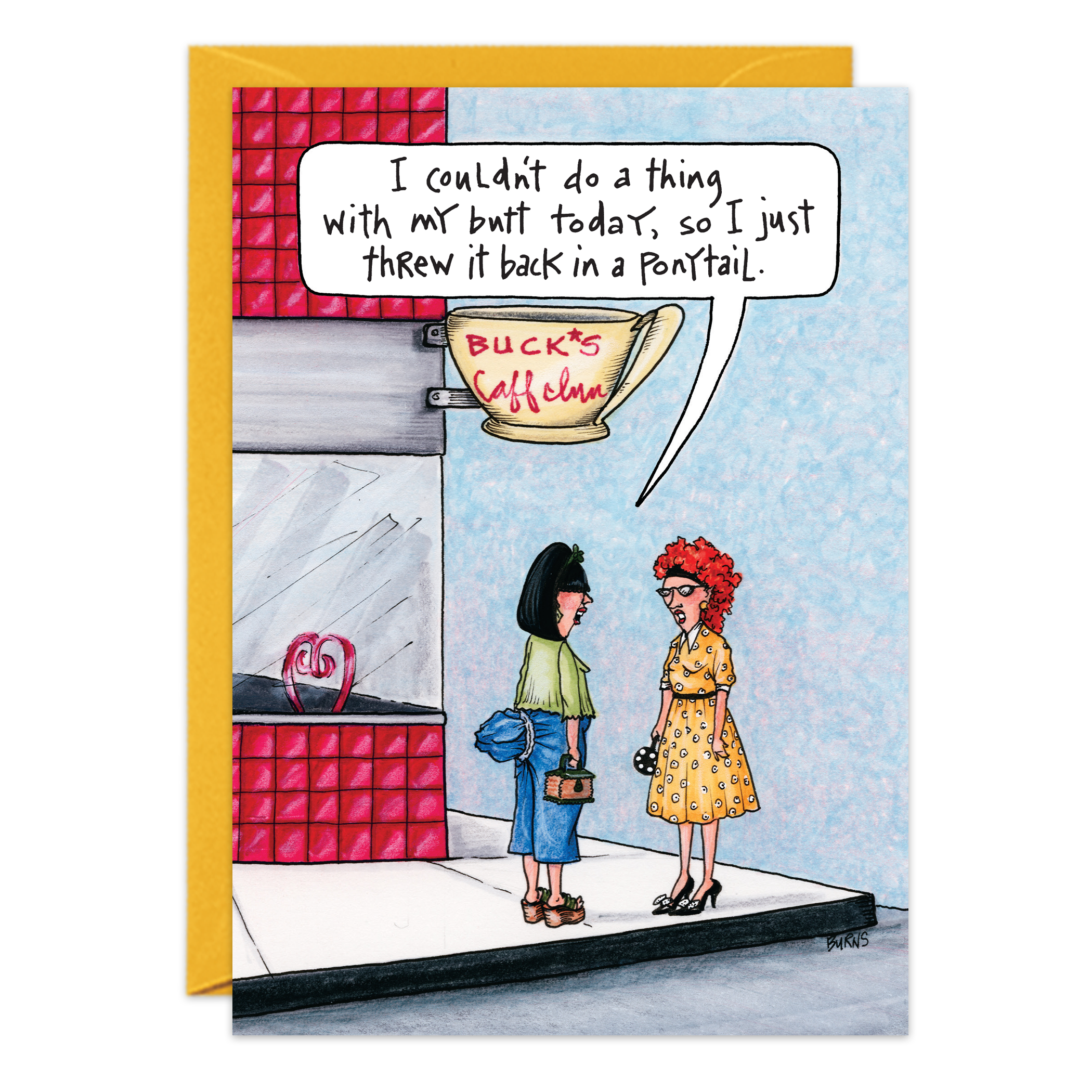 Ponytail Birthday Card - 7423