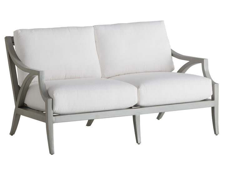 Silver Sands - Metal Loveseat - Pearl Silver