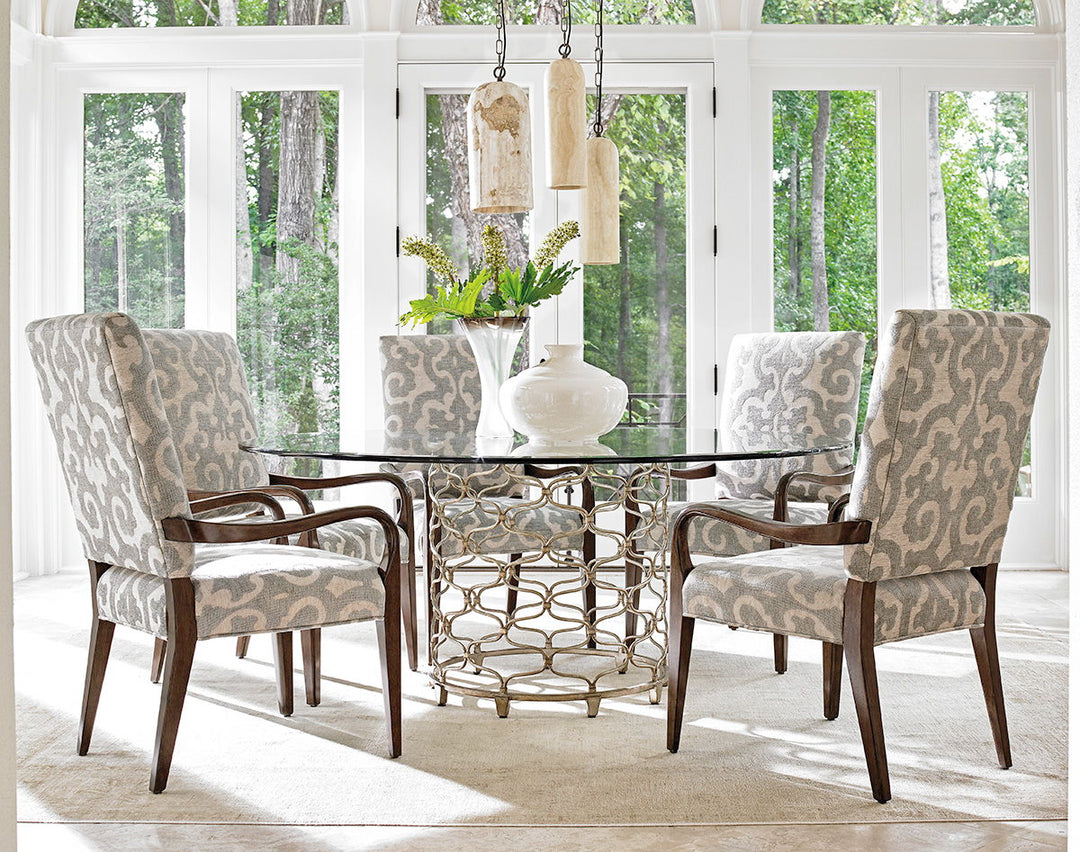 Laurel Canyon - Bollinger Round Dining Table With Glass Top