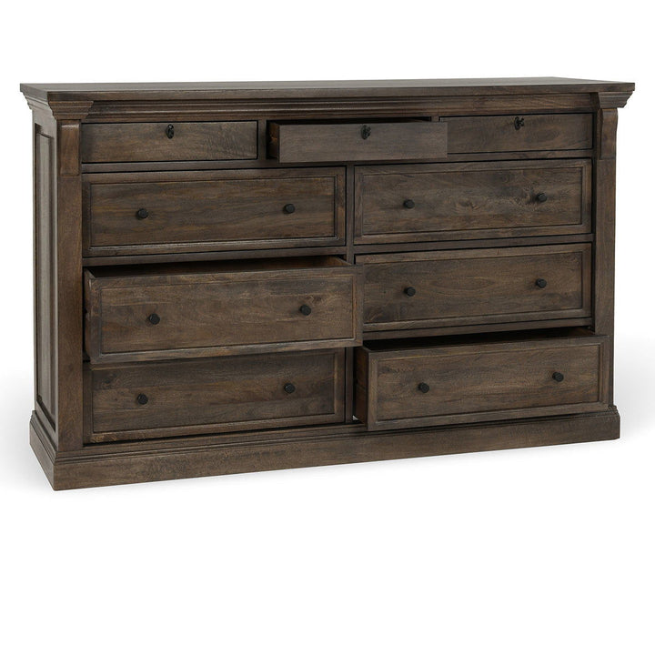 Adelaide - Wood 9 Drawer Dresser - Cocoa Brown