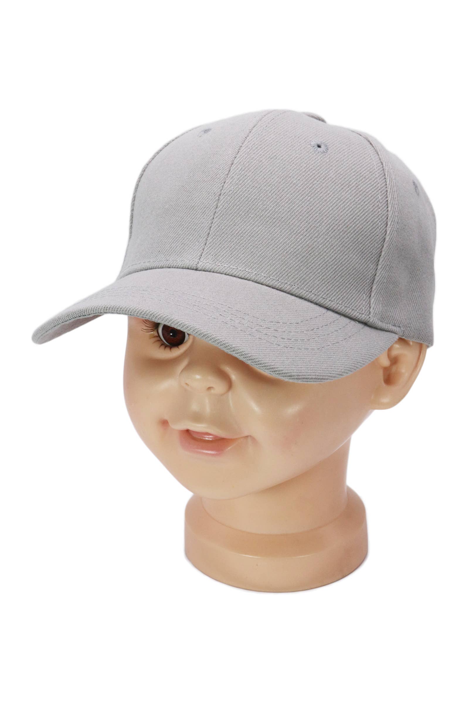 Kids Twill Acrylic Velcro Back Baseball Cap: Black / One Size