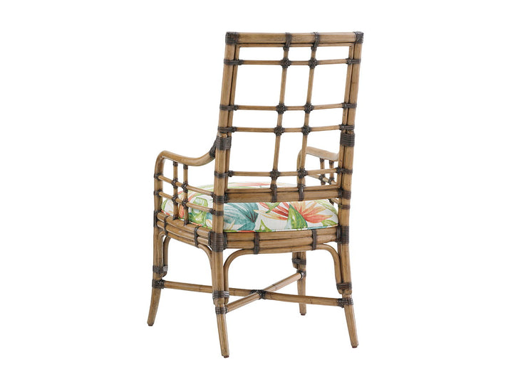 Twin Palms - Seaview Arm Chair - Light Brown / Green