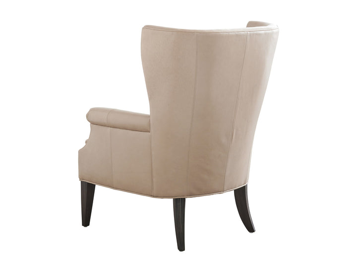 Barclay Butera Upholstery - Newton Leather Wing Chair - Beige