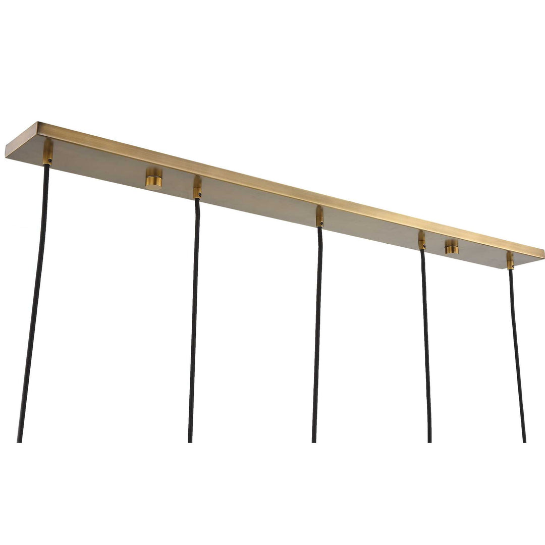 Geodesic - 5 Light Linear Pendant - White