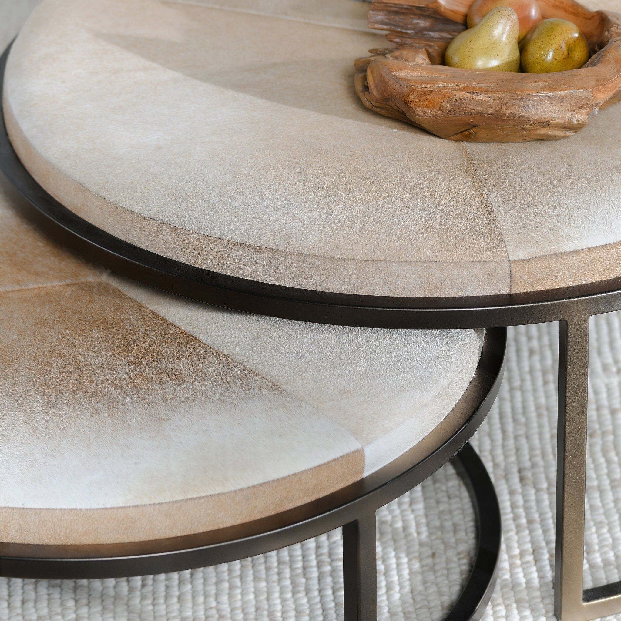 Hayword - Hide Nesting Coffee Tables - Canyon Sand