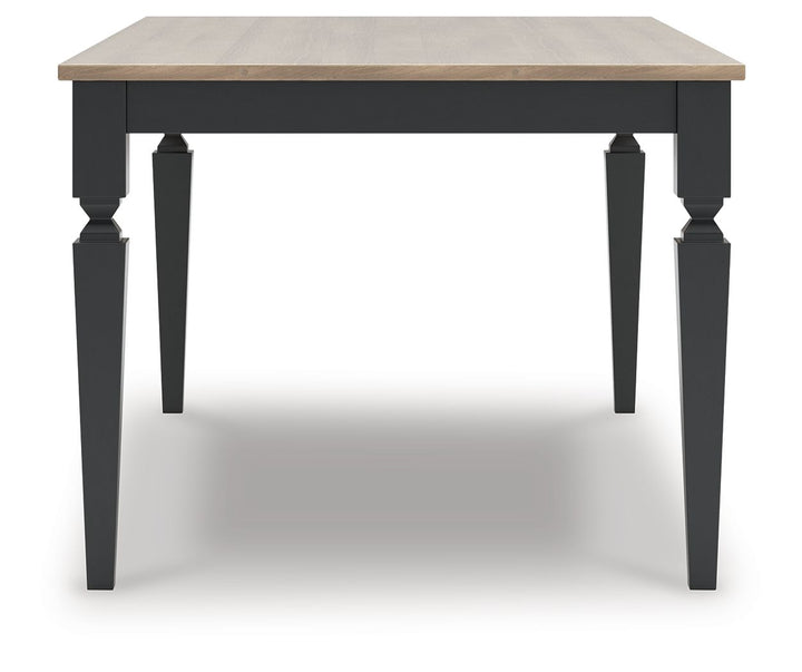 Brenkerton - Grayish Brown / Black - Rectangular Dining Room Table