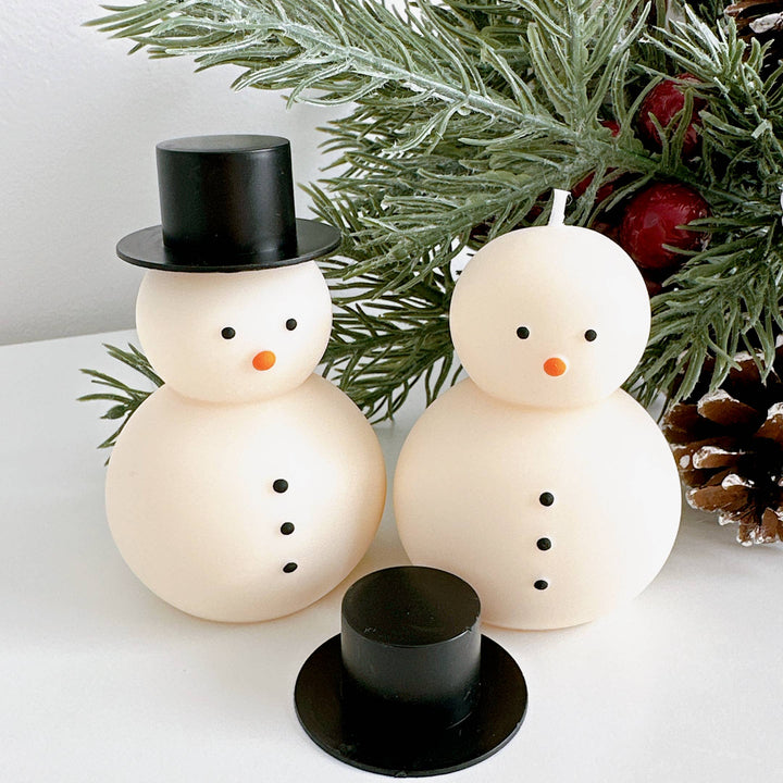 Snowman Candle | Christmas Candle: Unscented