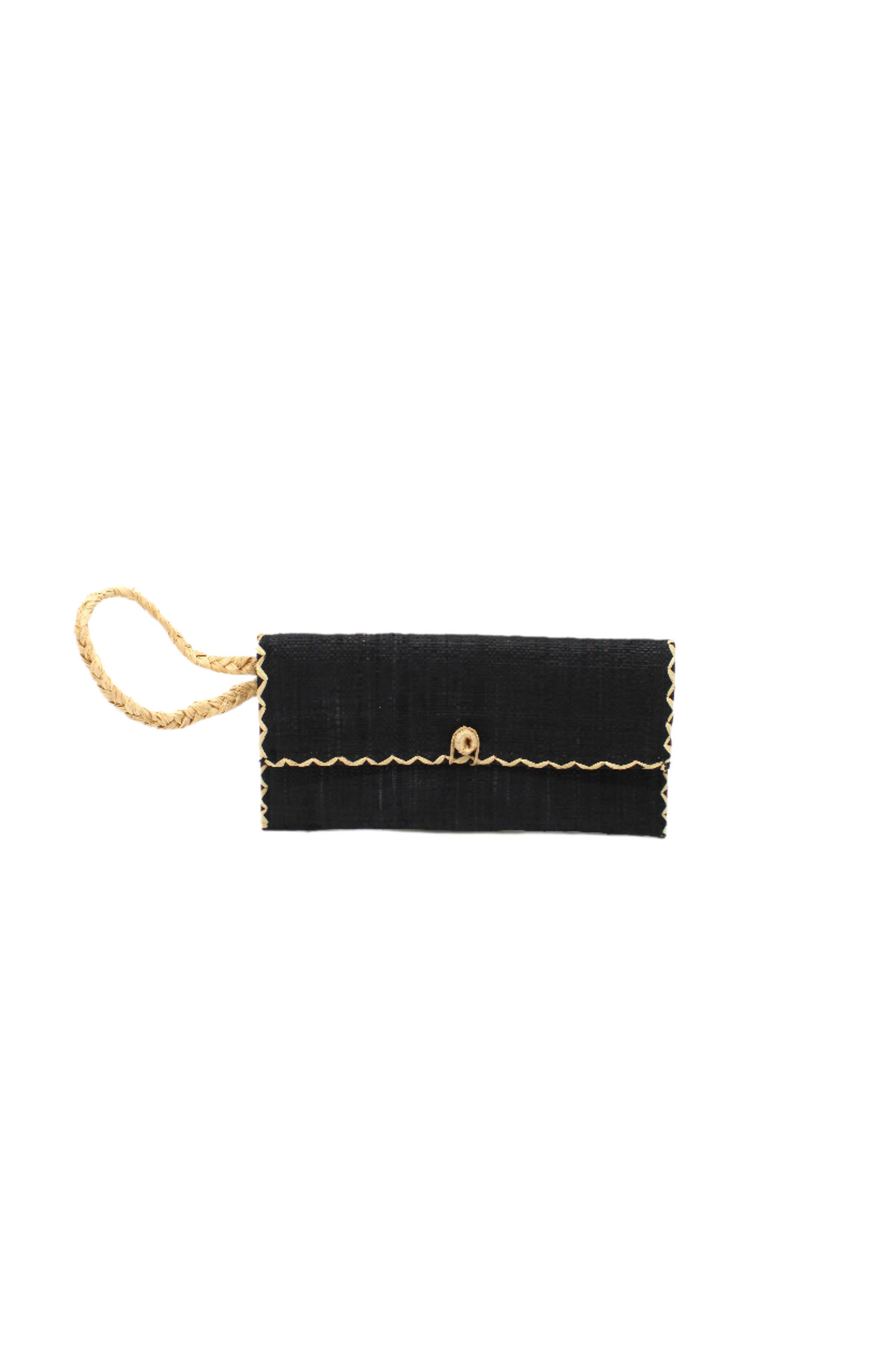 ChiChi Straw Clutch Wristlet Bag: Teal