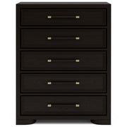 Lydia - 5 Drawer Chest - Dark Brown
