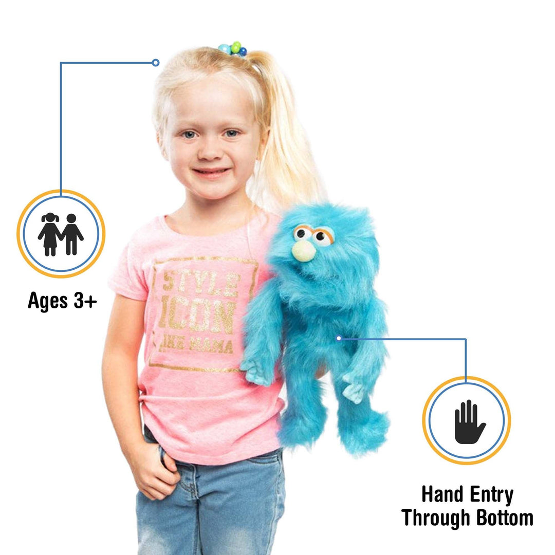 Silly Puppets Monster, Blue (14")