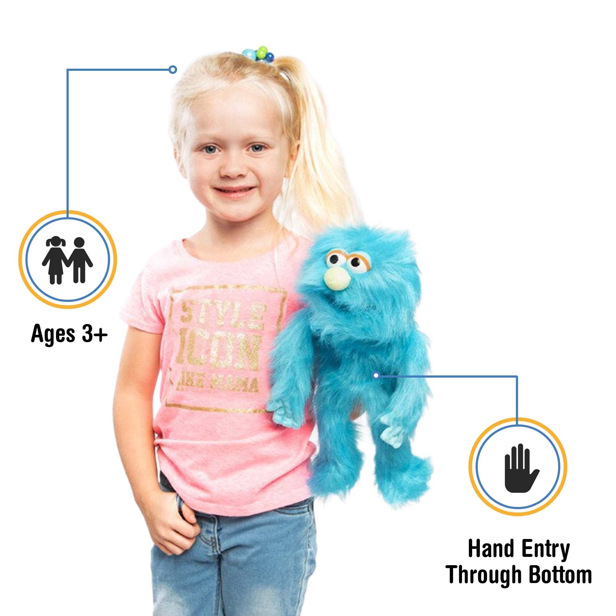 Silly Puppets Monster, Blue (14")