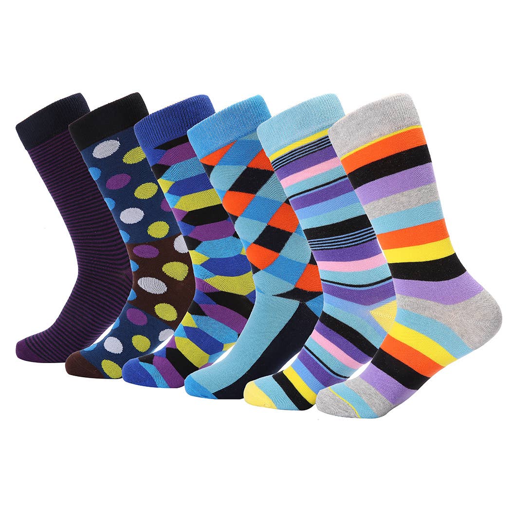 Nifty Pattern Dress Socks: Nifty Pattern / 80% cotton; 10% spandex; 10% polyester / Sock size: 9-11