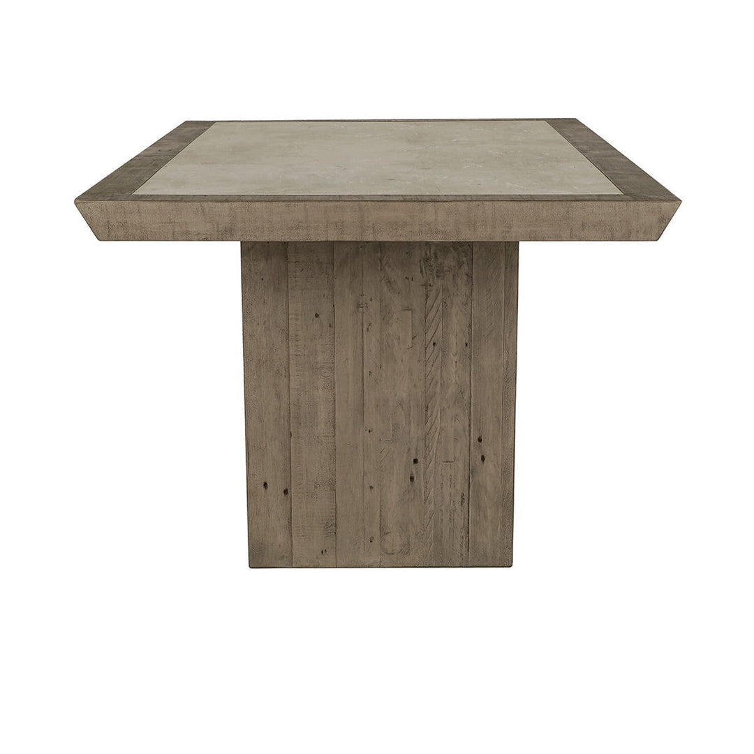 Efron - Solid Wood Rectangle Dining Table - Distressed Gray/Antique White