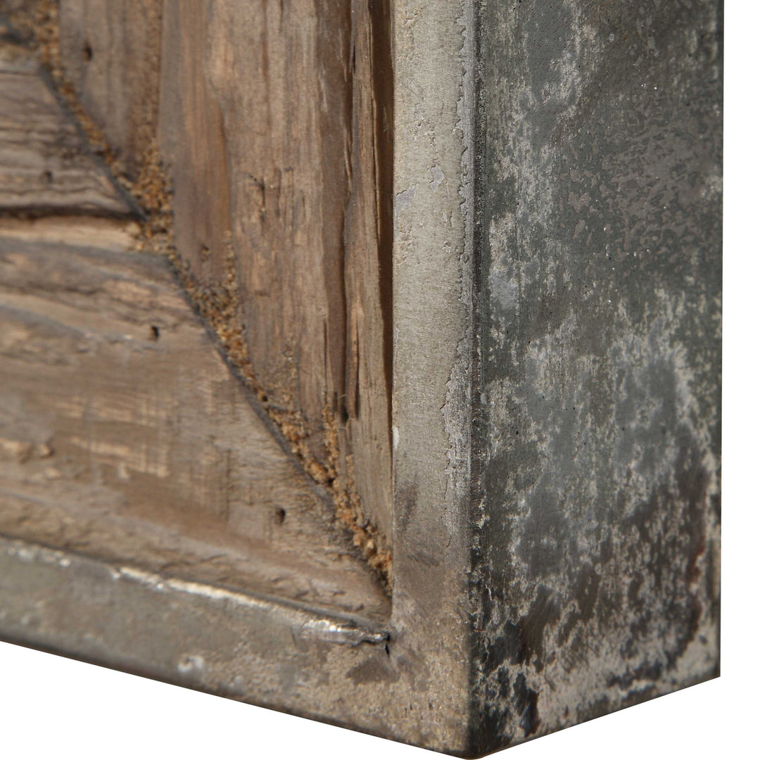 Siringo - Weathered Wood Mirror - Light Brown