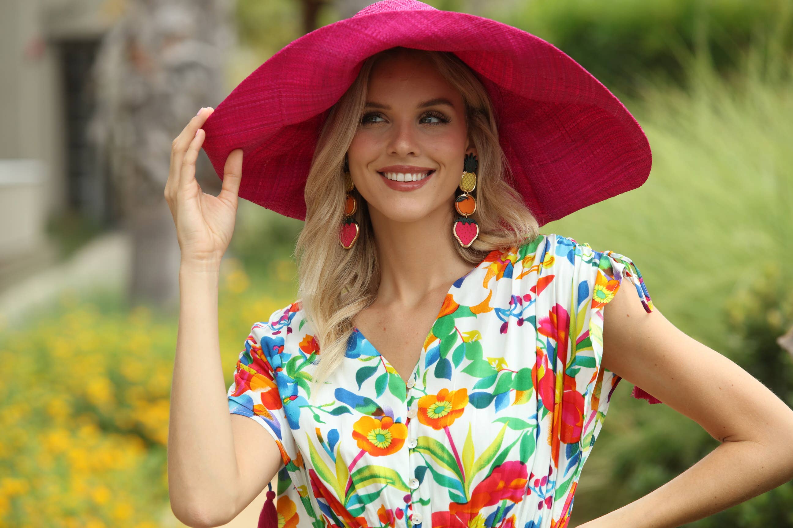 Sun Hats: Solid Color Packable 5" & 7" Brim Raffia Straw: 7"Brim / Turquoise