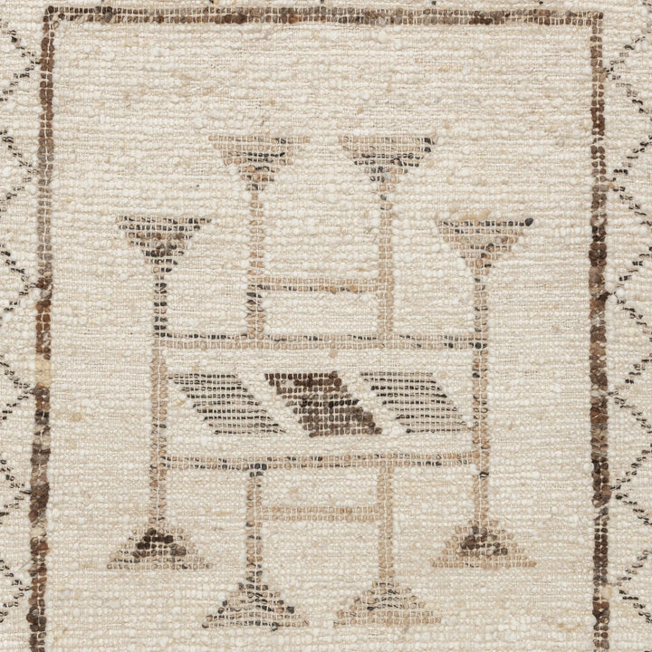Gazi - 2.6' x 8' Area Rug - Ivory / Brown Multi