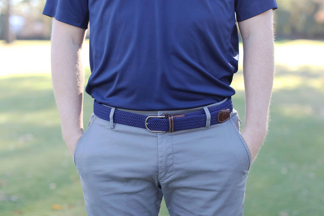 The Pebble Beach Woven Stretch Belt: Large