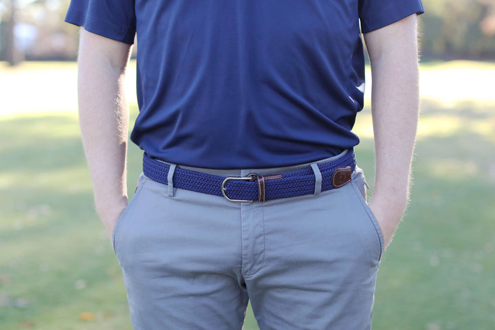 The Pebble Beach Woven Stretch Belt: Large